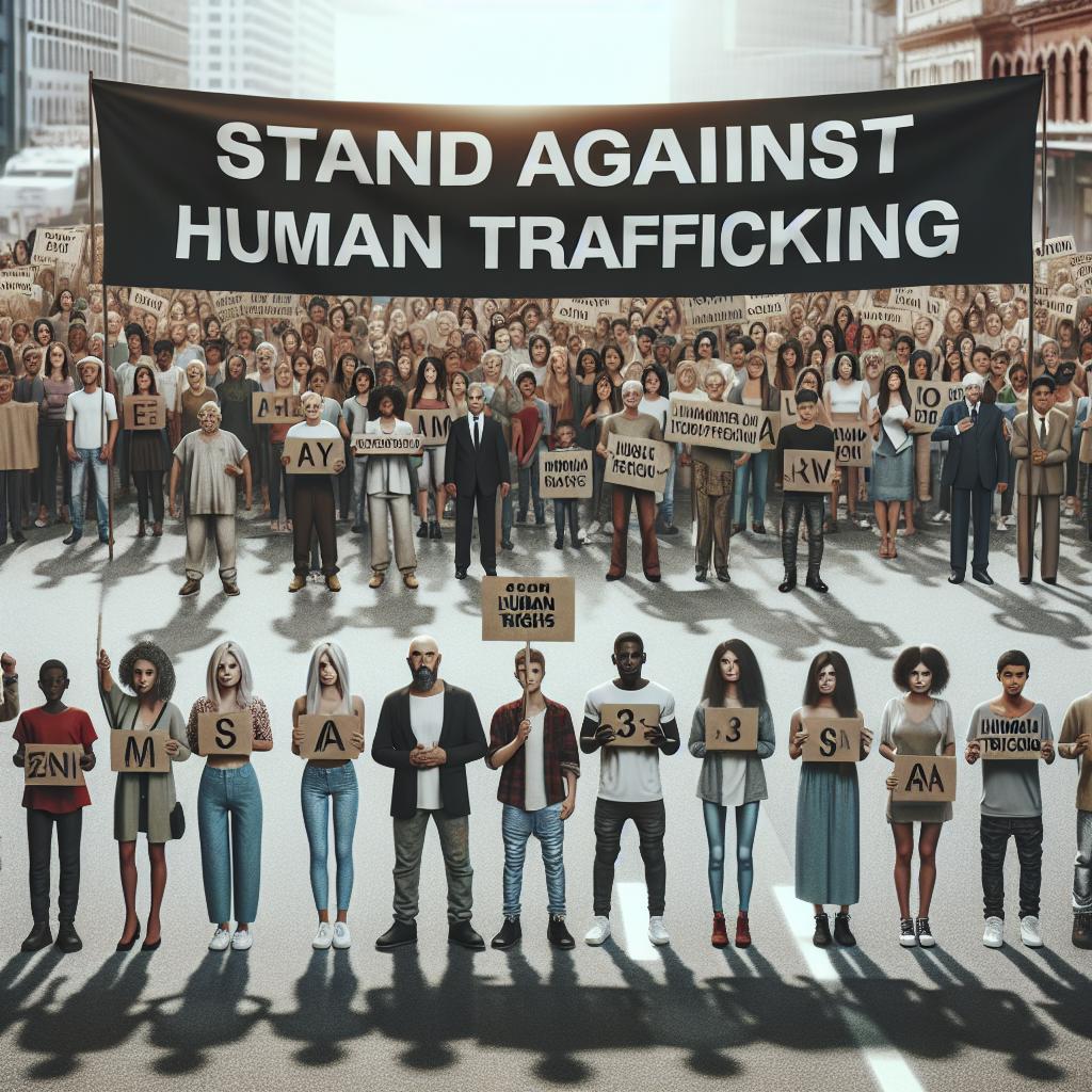 Human trafficking awareness campaign.