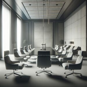 "Empty Corporate Office Chairs"