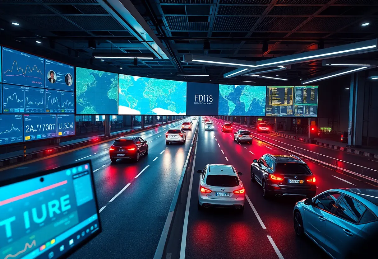 A traffic control center with advanced technology for managing vehicular fatigue loading.