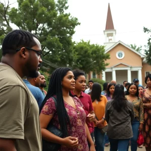 Community members in Atlanta demonstrating solidarity during ICE raids