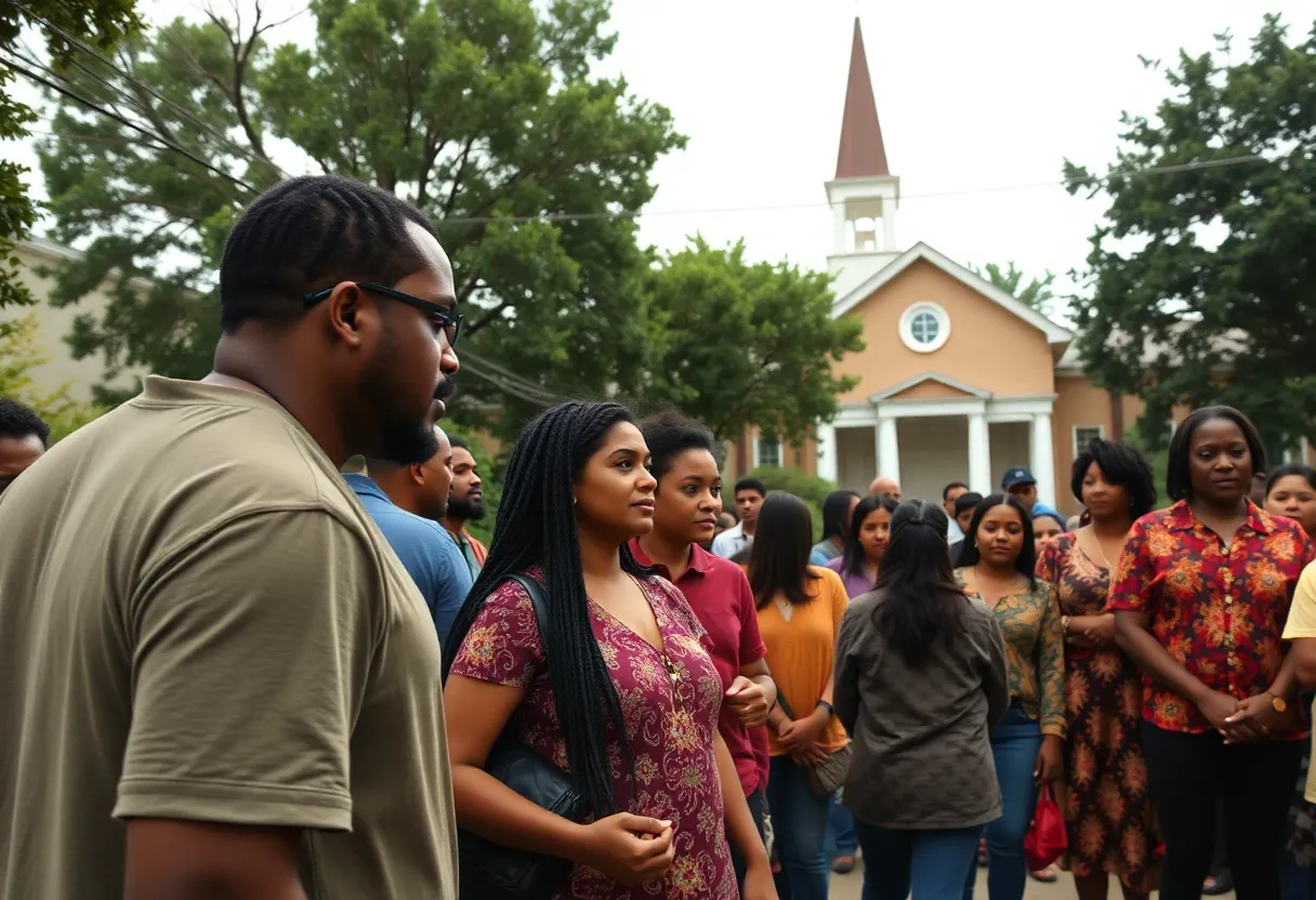 Community members in Atlanta demonstrating solidarity during ICE raids