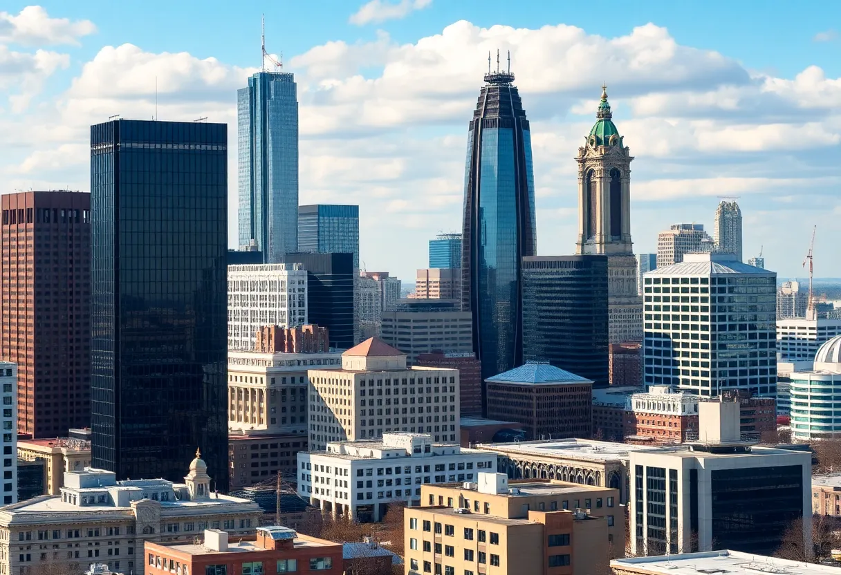 Skyline of Atlanta featuring office buildings