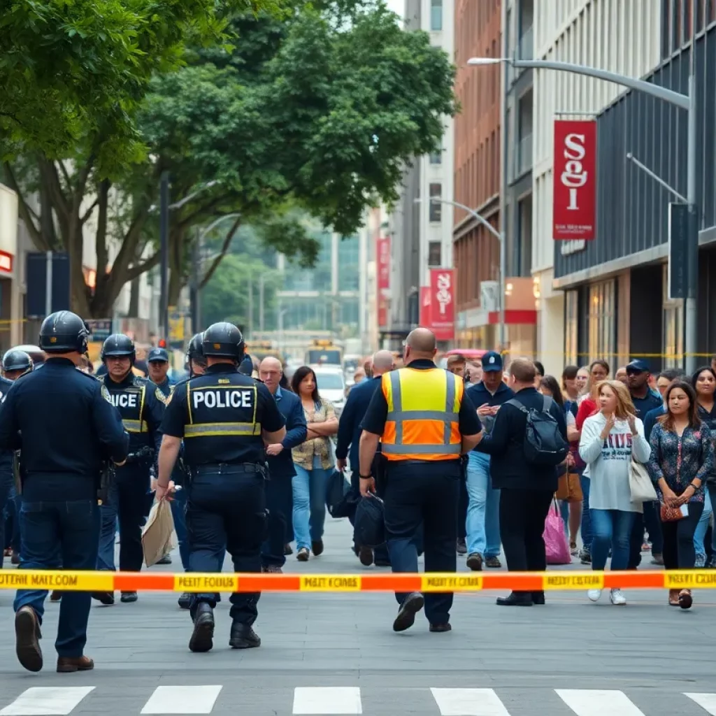 Police officers engaged in investigation after shooting incident in Atlanta