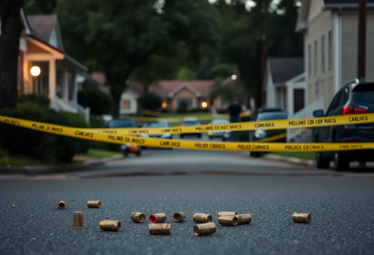 Police investigating a shooting scene in Atlanta