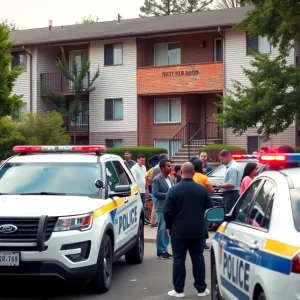 Scene of the stabbing incident at Heritage Pointe Apartments in Atlanta