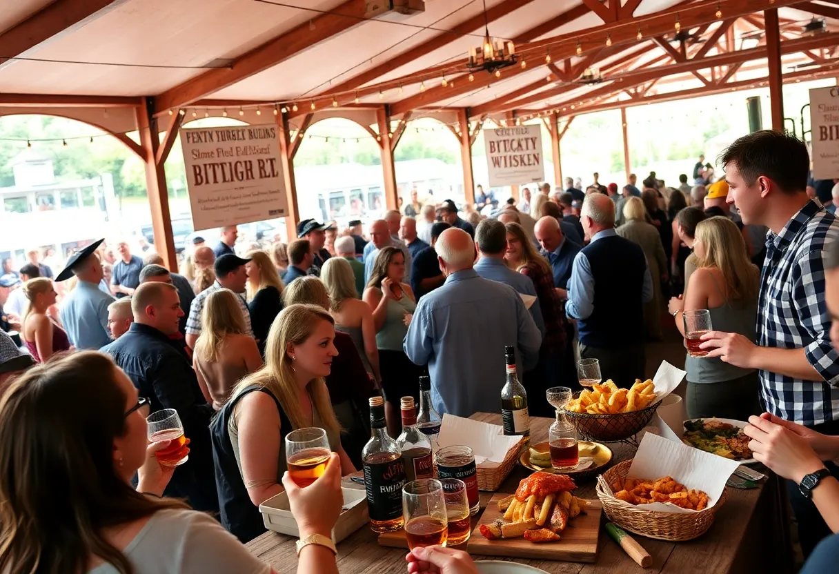 Attendees enjoying bourbon tastings at the Atlanta Winter Bourbon Festival 2025