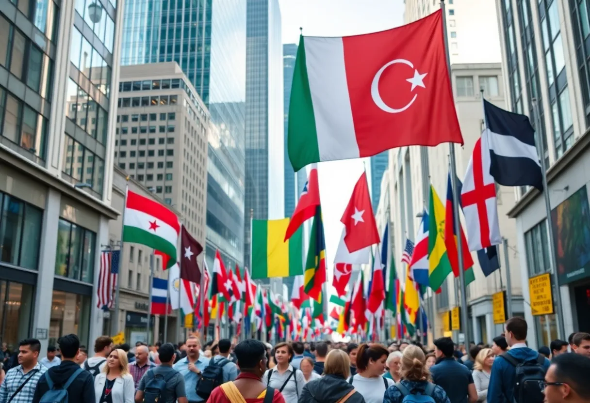 Atlanta's diverse cultural scene representing international affairs