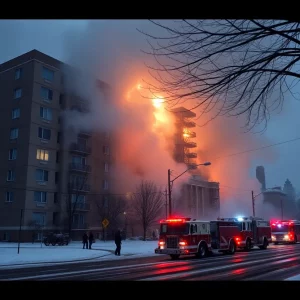 Firefighters responding to a condo fire at Briar Hills in North Druid Hills