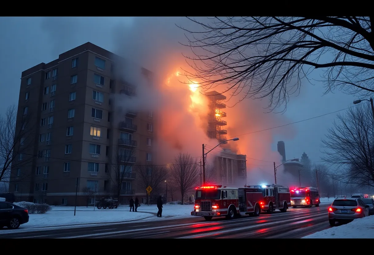 Firefighters responding to a condo fire at Briar Hills in North Druid Hills