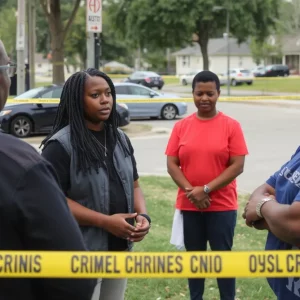 Community members gather for a vigil in Northwest Atlanta.