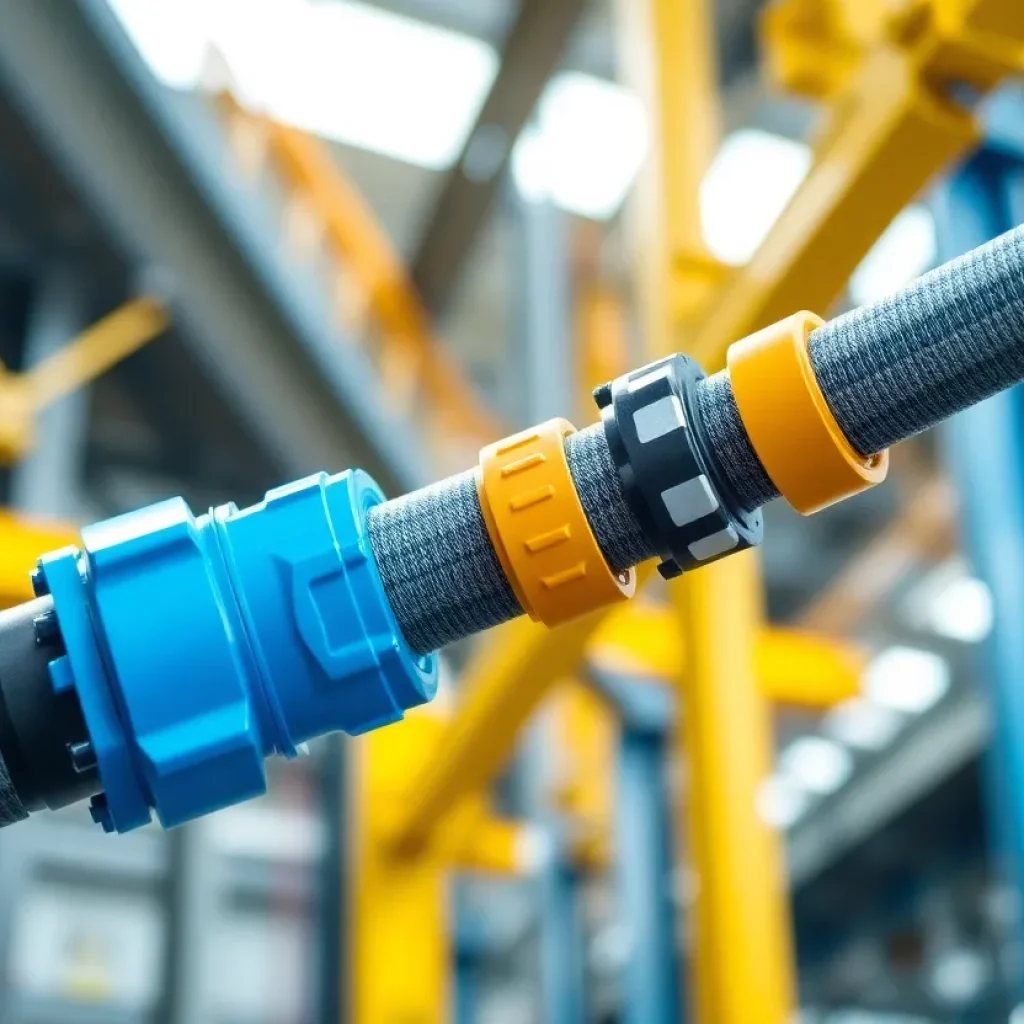 Illustration of DTFC flexible connections highlighting flexibility and durability