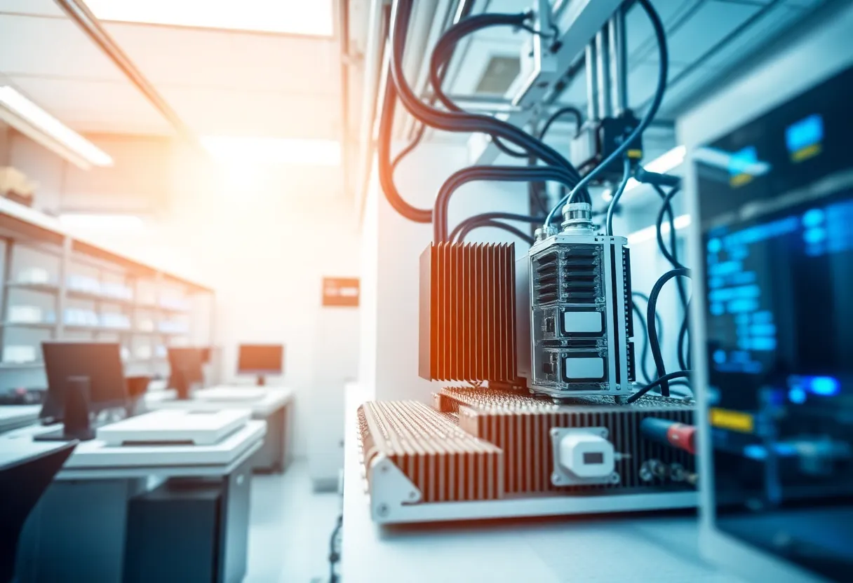 Modern semiconductor lab with new power amplifier technology