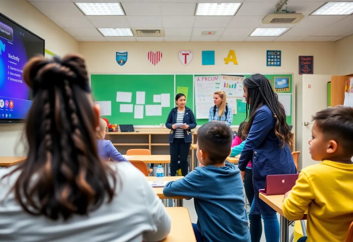 Classroom environment showcasing safety measures