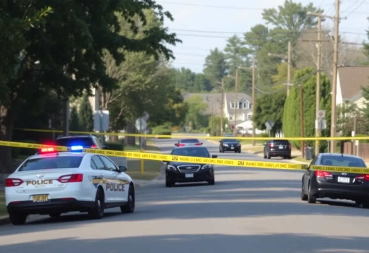 Police investigation at the site of a shooting in northwest Atlanta