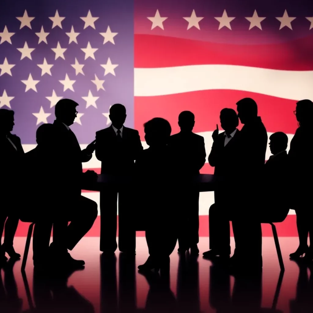 Symbolic representation of political transitions in the U.S.