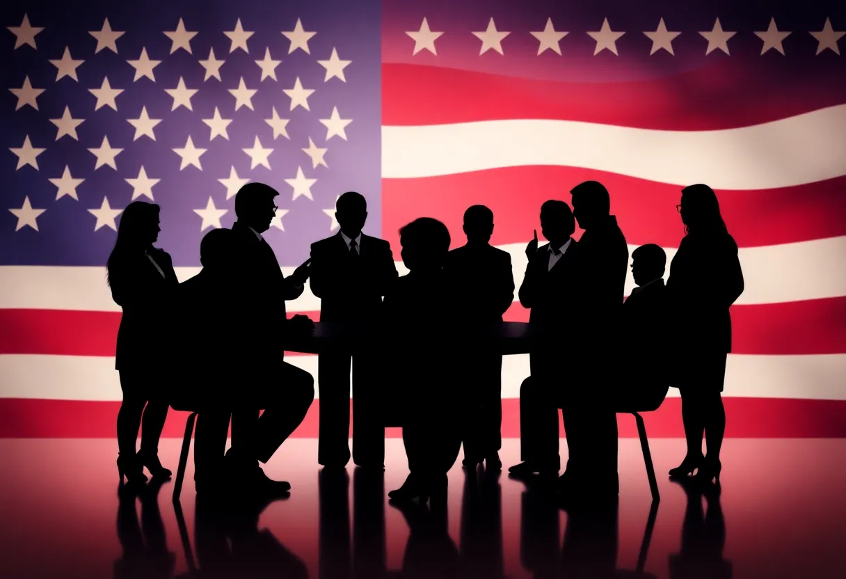 Symbolic representation of political transitions in the U.S.