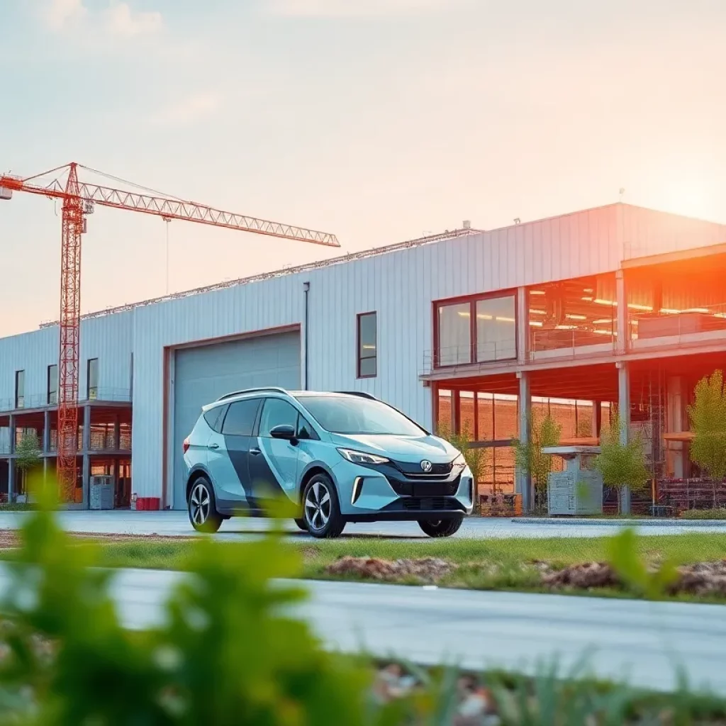 Rendering of Rivian's manufacturing facility in Georgia