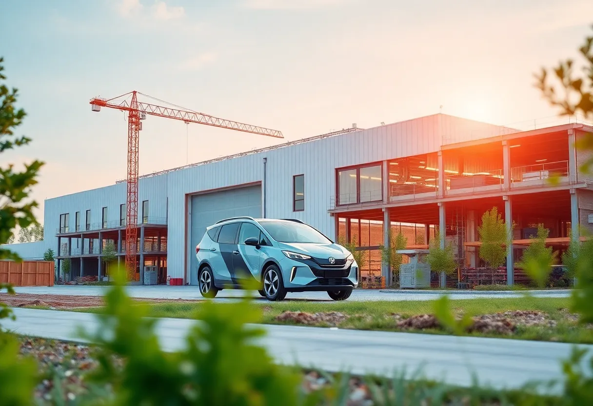 Rendering of Rivian's manufacturing facility in Georgia