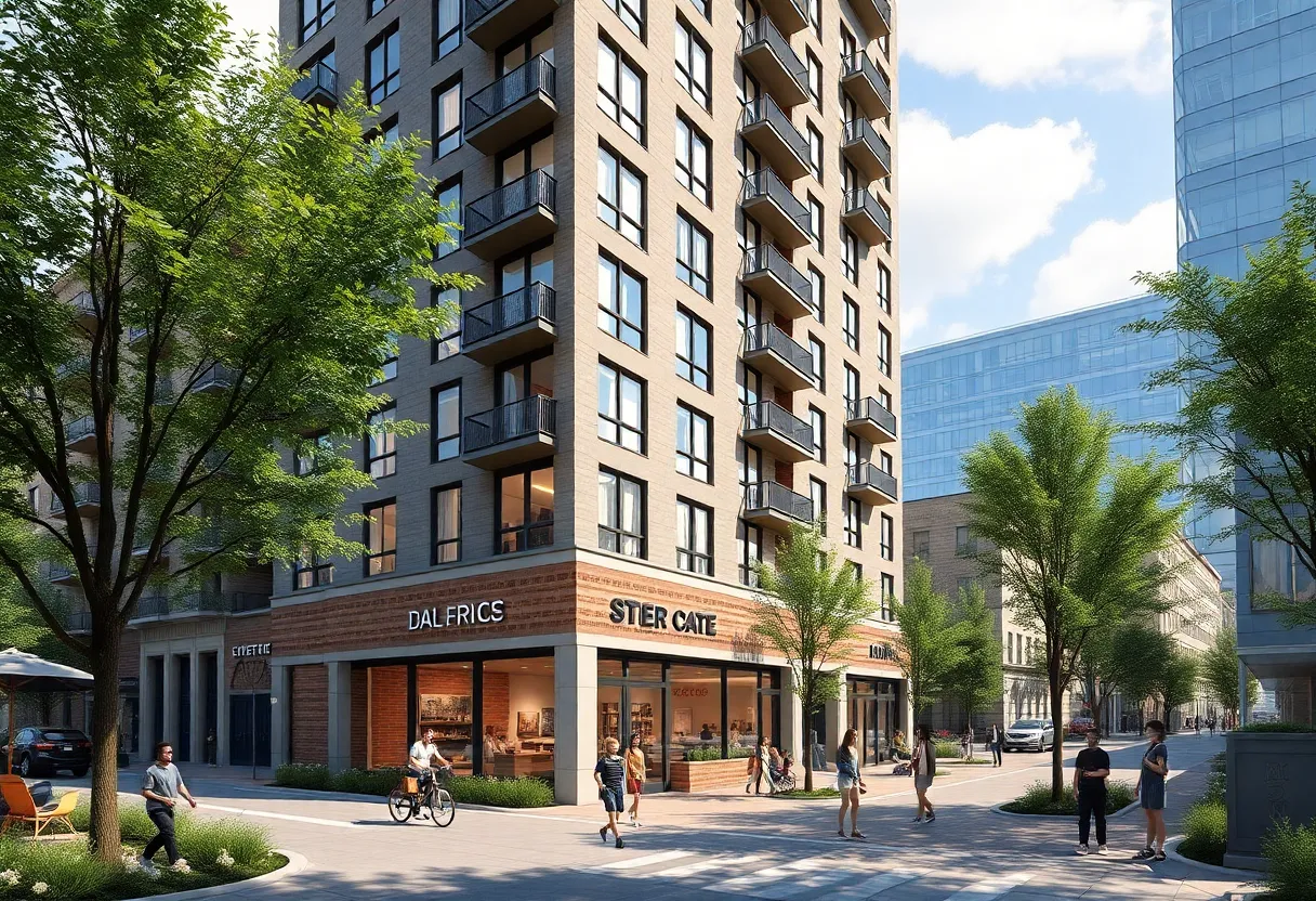 Rendering of Urba ATL apartment and retail development in Atlanta