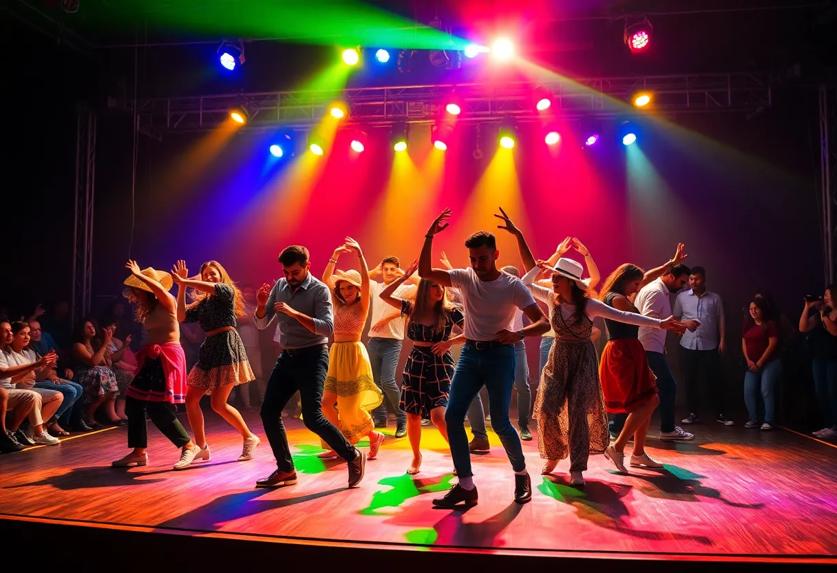 Dancers from Alvin Ailey American Dance Theater performing at the Fox Theatre