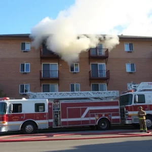 Firefighters battling flames at Columbia Mechanicsville Apartments in Atlanta