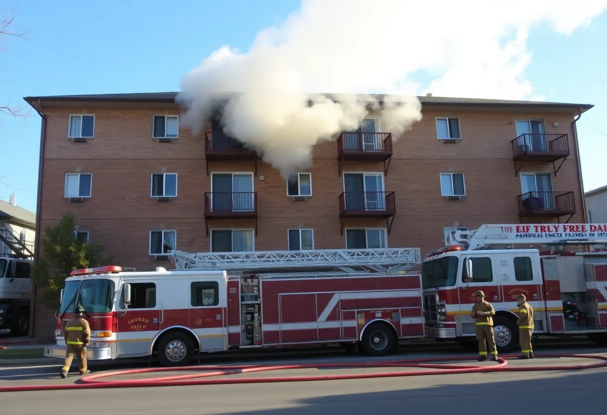 Firefighters battling flames at Columbia Mechanicsville Apartments in Atlanta