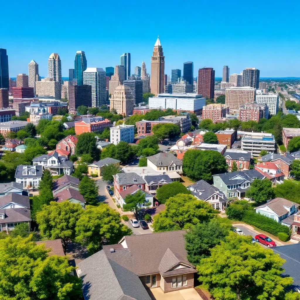 Aerial view of Atlanta showing diverse residential neighborhoods