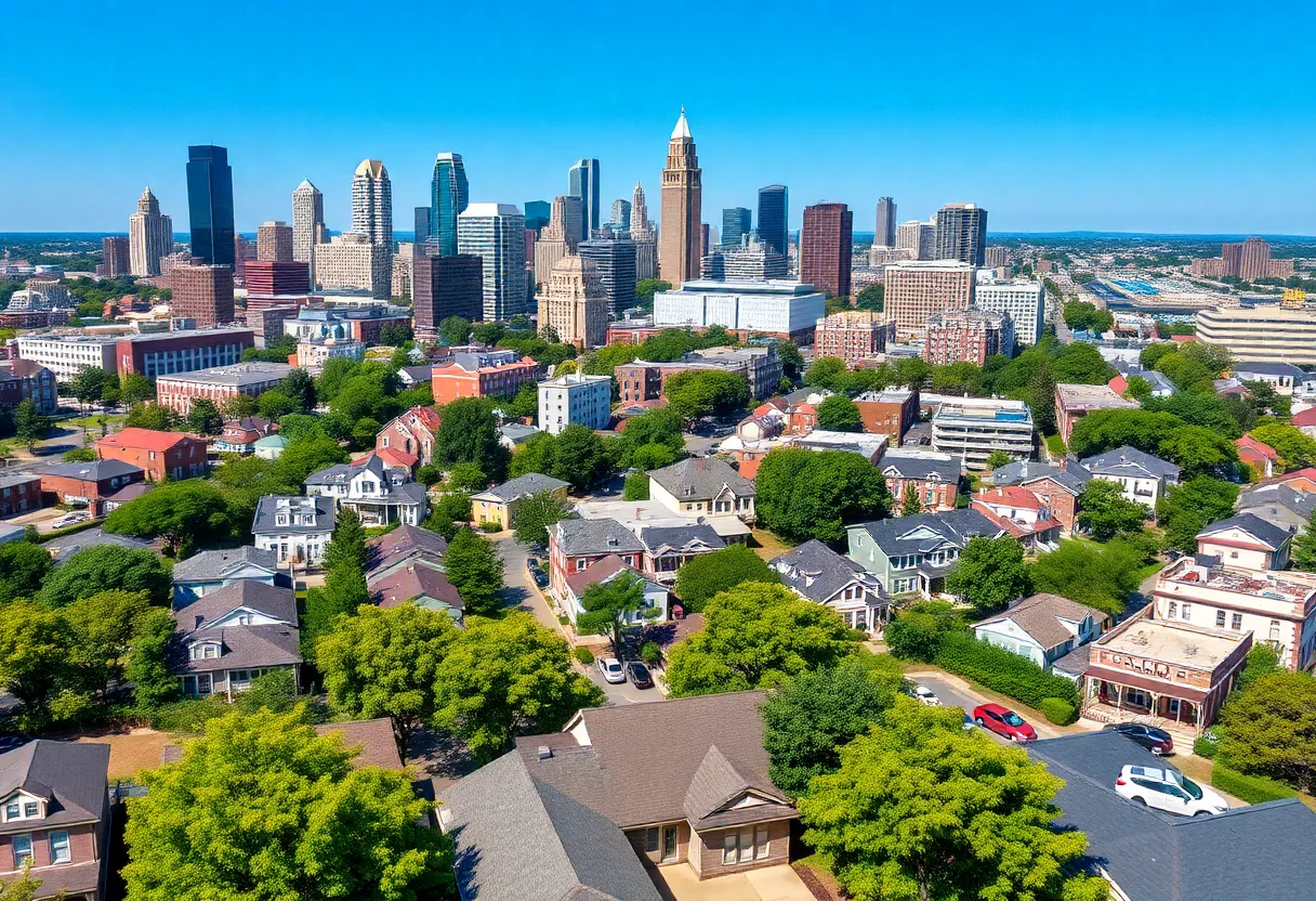 Aerial view of Atlanta showing diverse residential neighborhoods