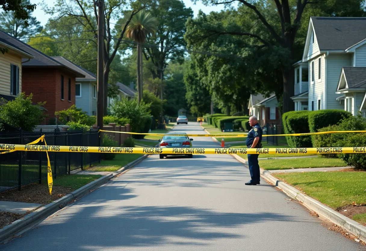 Police investigation area in Atlanta regarding possible human remains.