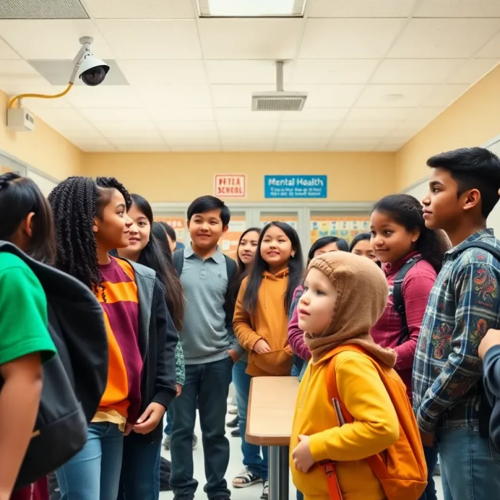 Students experiencing a secure school environment with safety measures