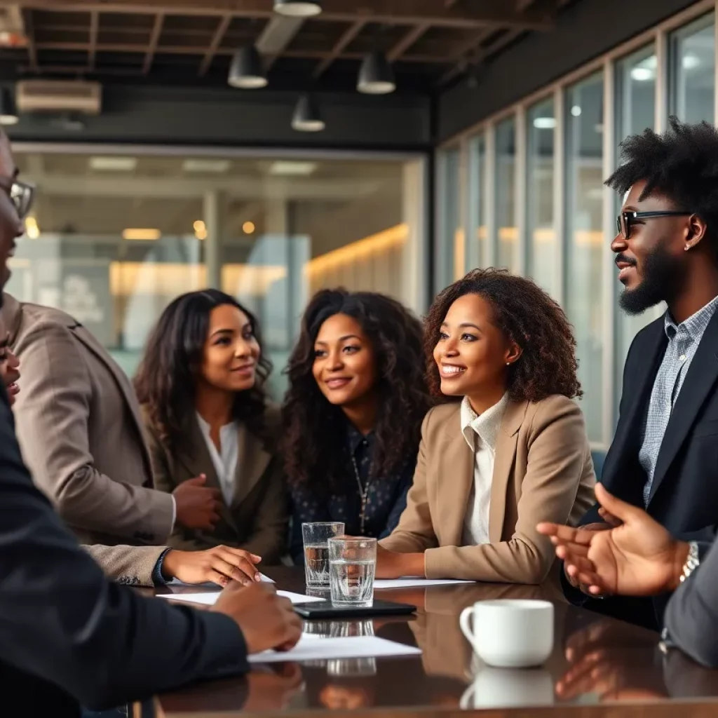 Black leaders collaborating during the Atlanta Tulsa Sister City exchange program.