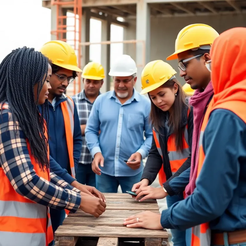 Individuals participating in construction training workshop in Augusta.