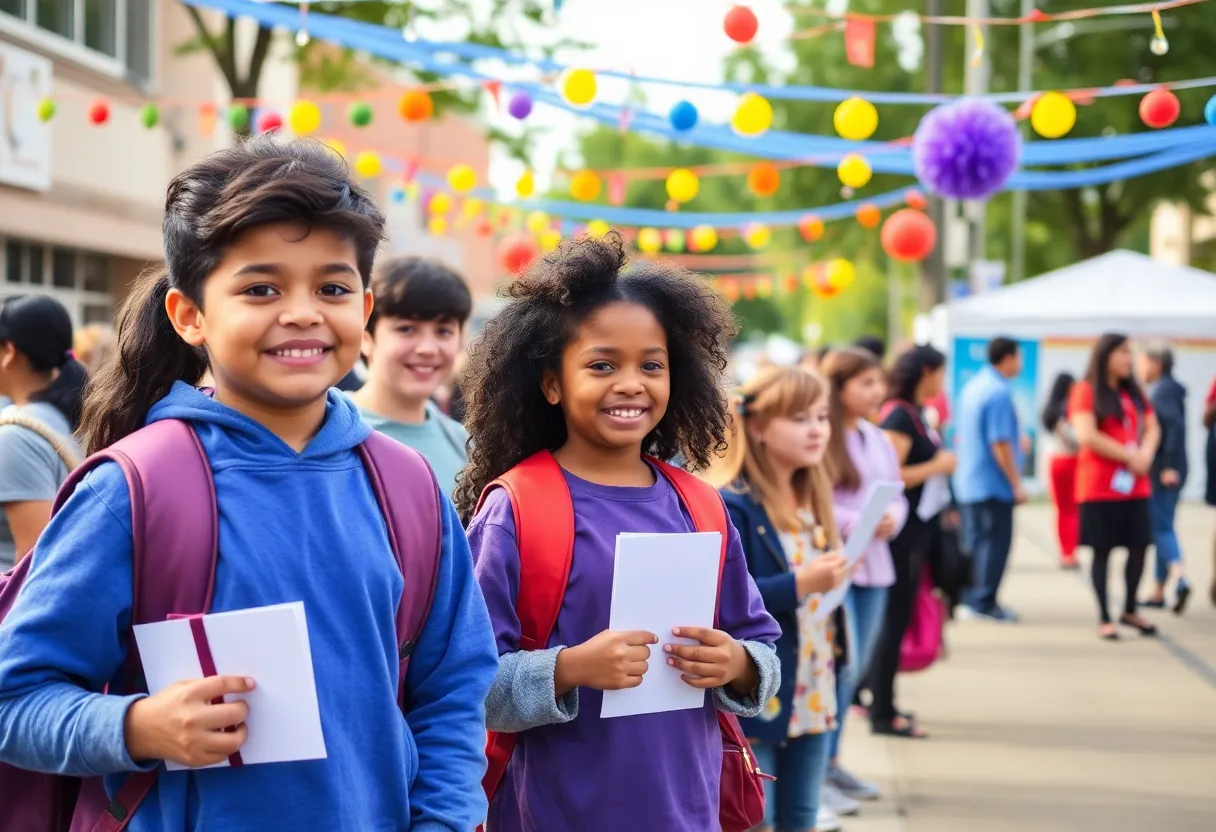 Buffalo Grove students celebrating their achievements at a community event.