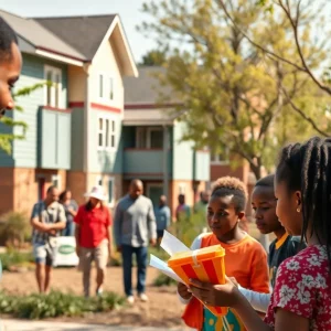 Community members engaging in affordable housing initiatives