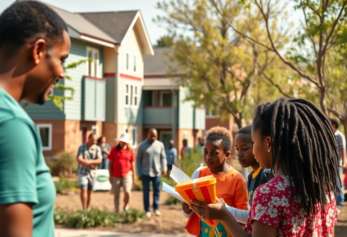Community members engaging in affordable housing initiatives