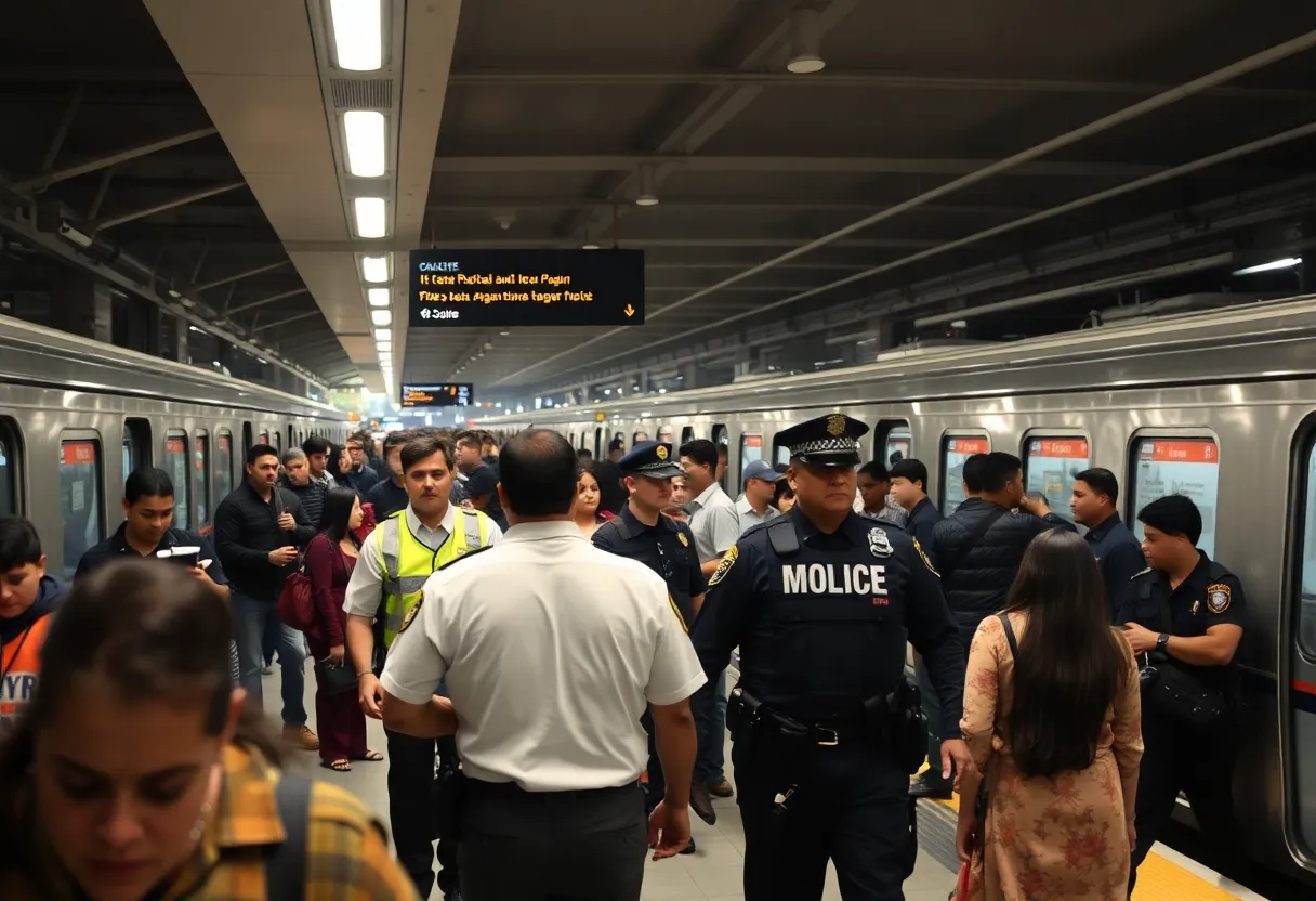 East Lake MARTA Station with police officers present after a shooting incident.