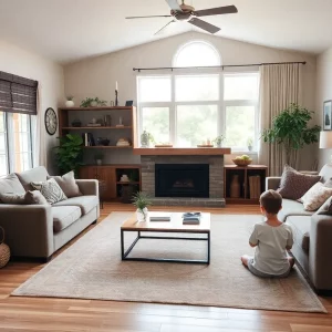 A safe family environment showcasing gun safety measures