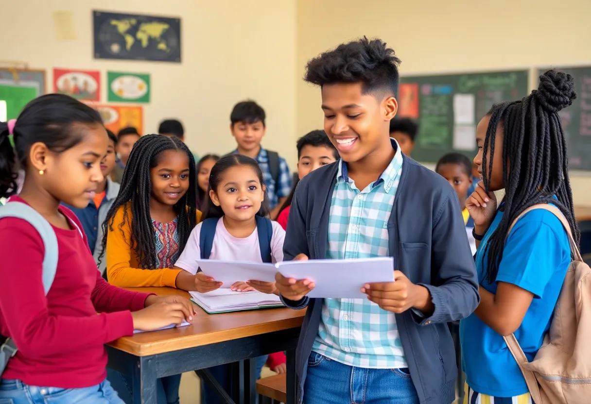 Diverse students in a classroom representing educational opportunities in Georgia.