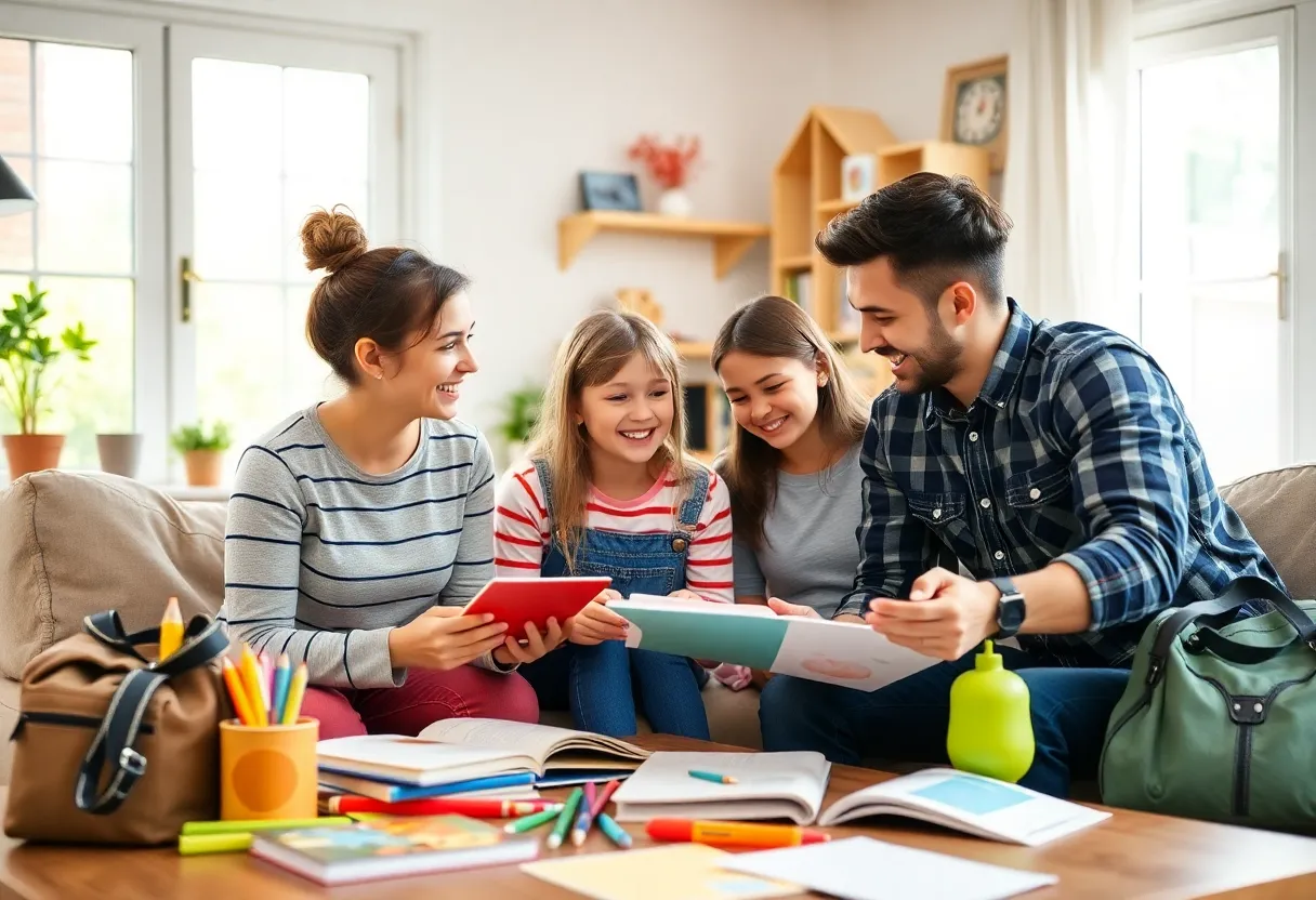 Family discussing education options with a focus on the Georgia Promise Scholarship