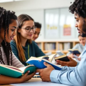 Students engaging in educational activities supported by scholarships.