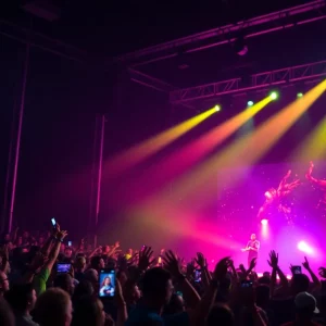 Concert crowd enjoying the WHAM World Tour