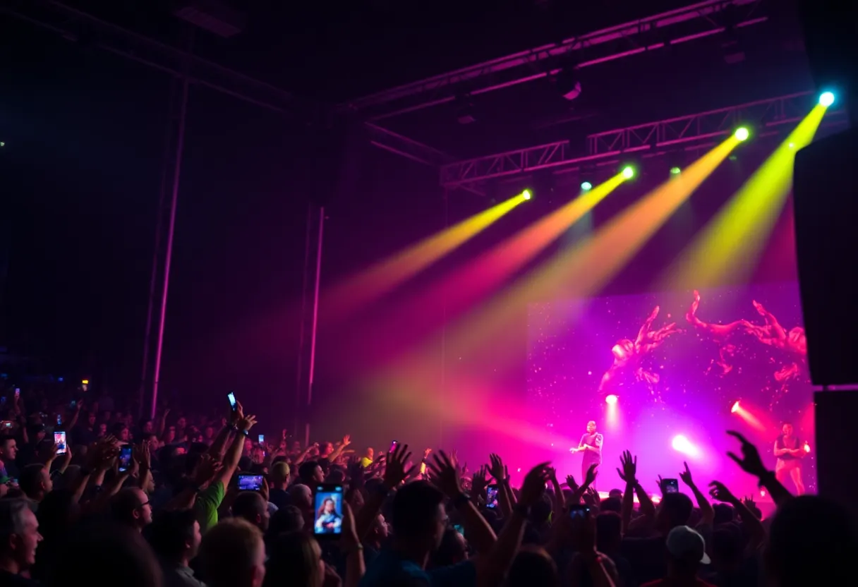 Concert crowd enjoying the WHAM World Tour