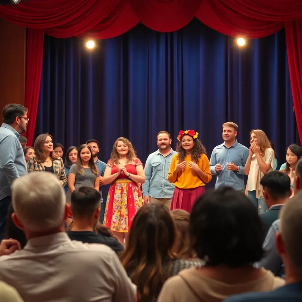 Participants performing a play at Mind The Gap event in Decatur, GA