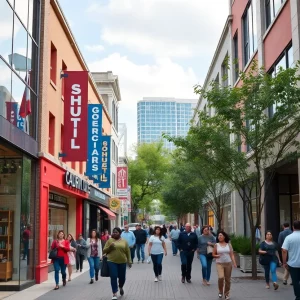 Shoppers exploring new retail stores in Atlanta