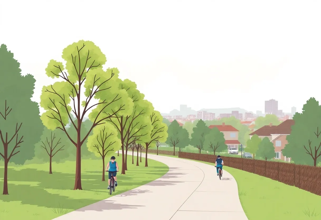 Rendering of the PATH400 multi-use trail in Sandy Springs