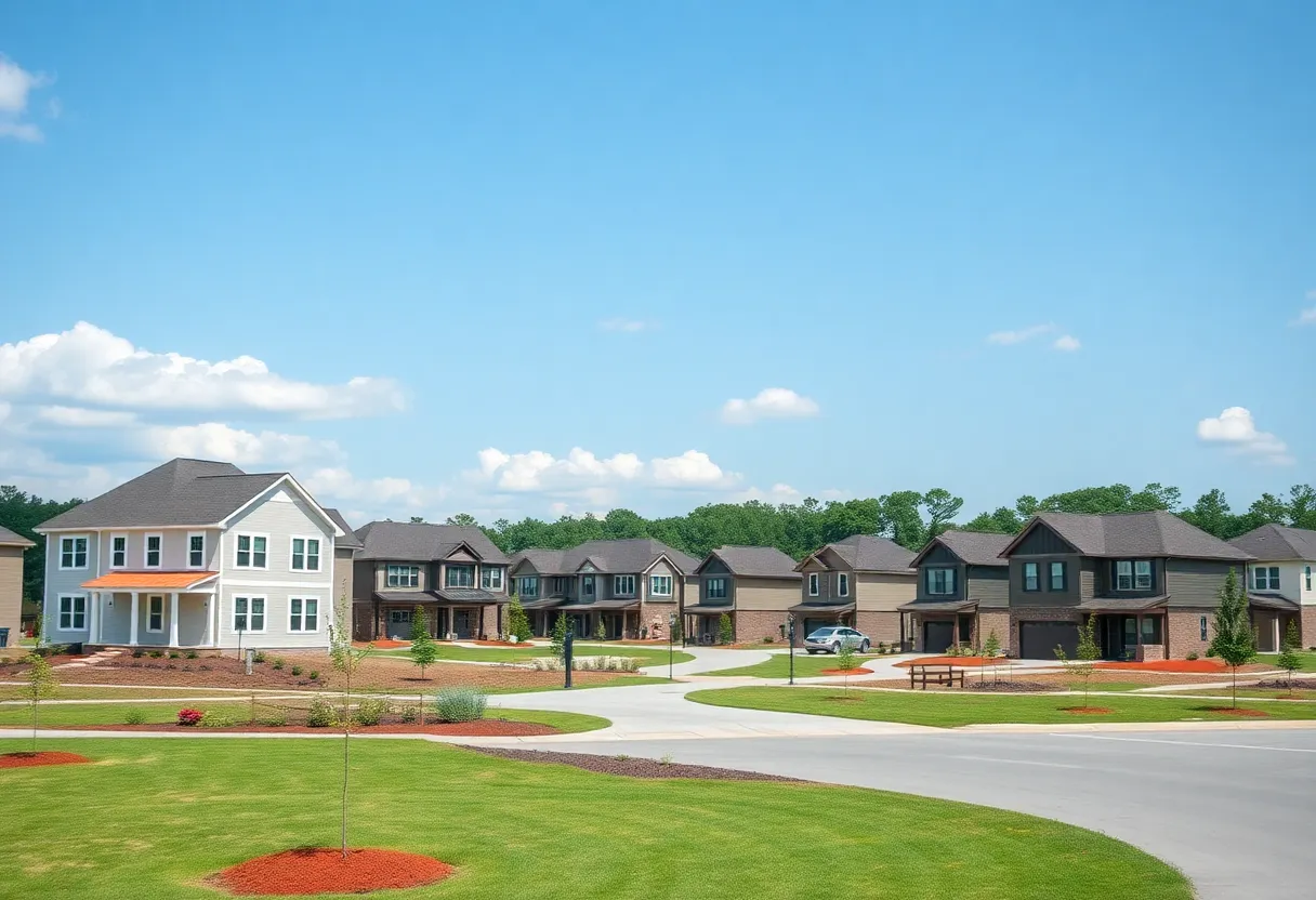 Residential construction area in Walker County