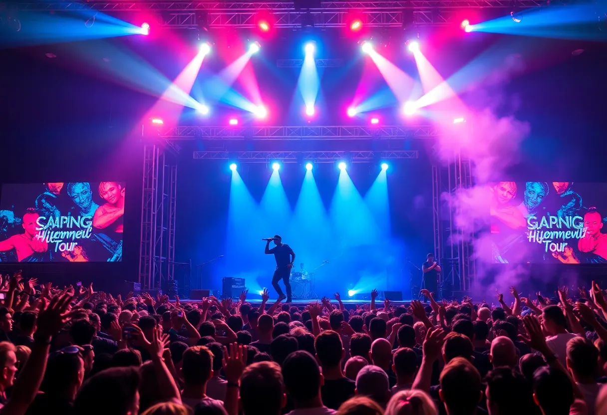 Crowd enjoying the Wu-Tang Clan farewell tour concert