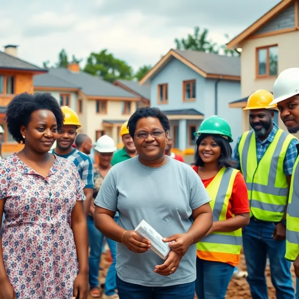Construction site for new affordable homes