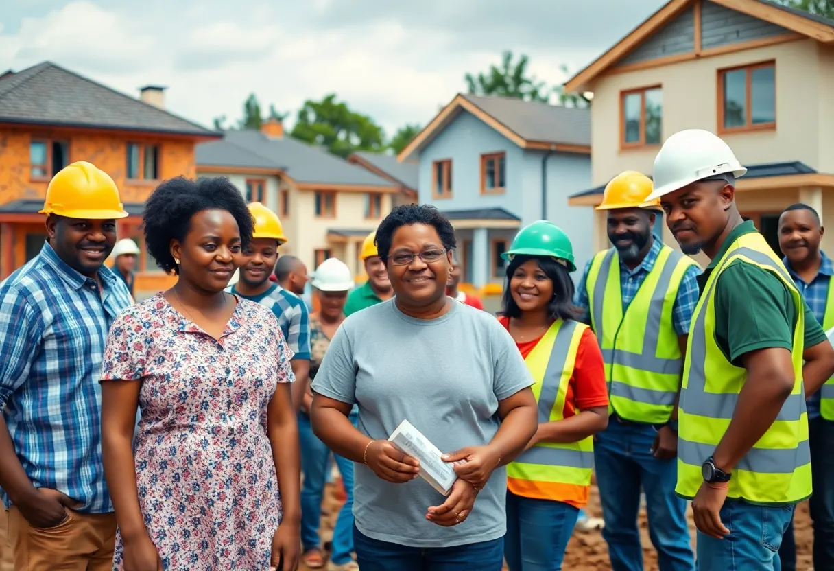Construction site for new affordable homes