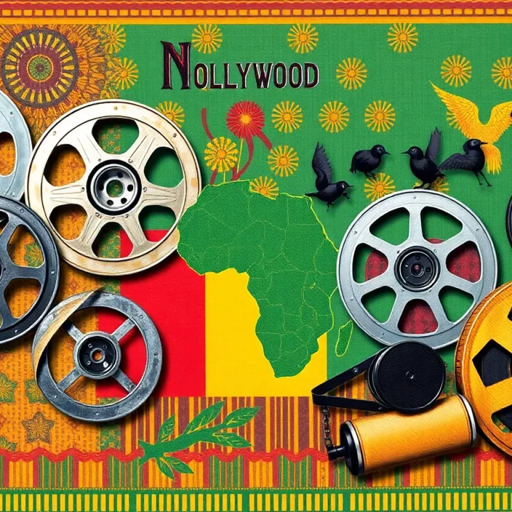 Collage representing African cinema and Nollywood